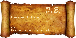 Derner Edina névjegykártya