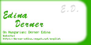 edina derner business card